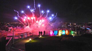 Fireworks, Puebla, Mexico, reception at Lago de La Concordia